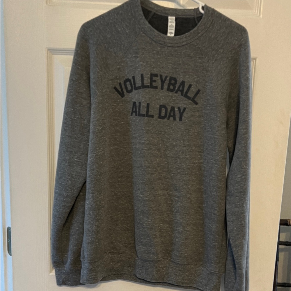 Gray Volleyball All Day Women’s Sweatshirt - medium NWOT
